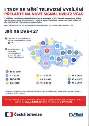 Přelaďte na nový signál DVB-T2 včas 1