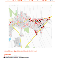 ČEZ Distribuce- plánovaná odstávka elektřiny dne 14.5.2024- mapa